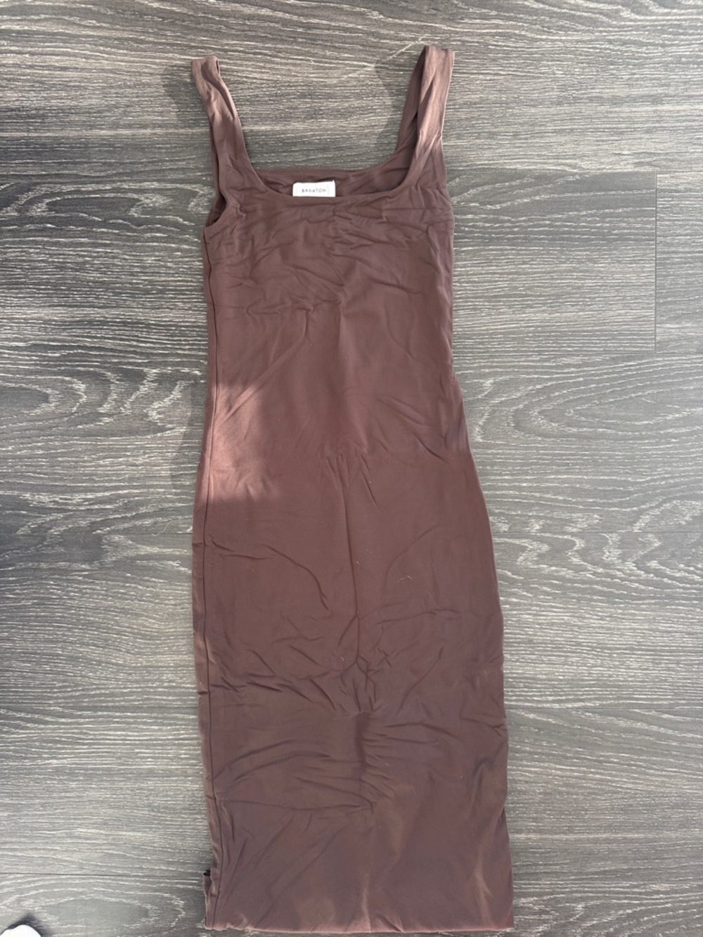 Aritzia Babaton Fitted Ribbed Tank Dress in Mauve